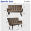 Fauteuil capitonné large 52,56 po Machella-2143881613