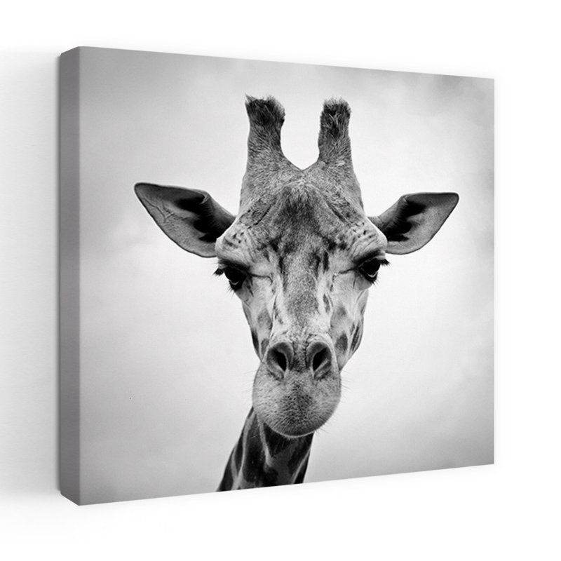 Girafe, art girafe contemporain, H 18 po x l 18 po