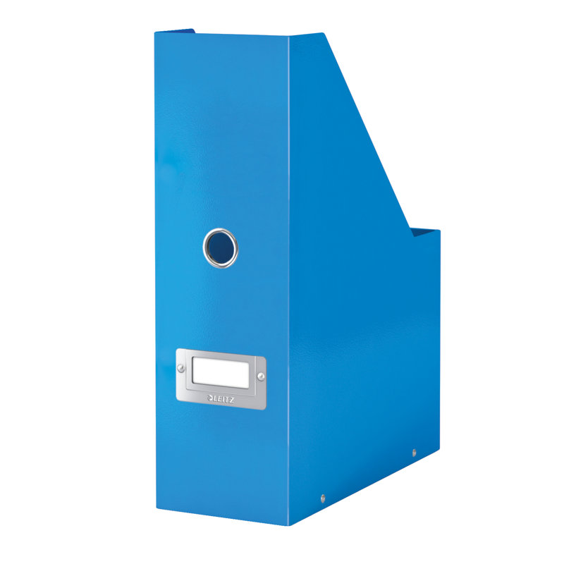 Cardboard Free Standing Magazine Rack, Blue