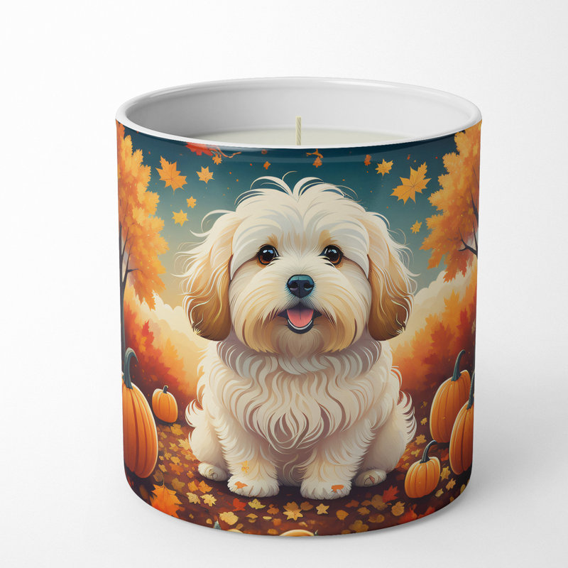 Bougie parfumée Pumpkin Spice avec support en céramique