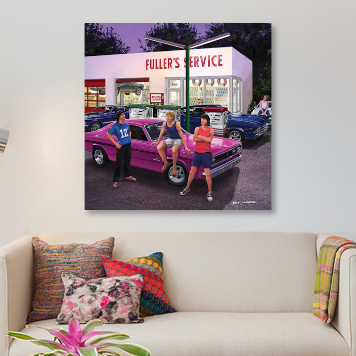 «Surviving the '70s», affiche vintage sur toile, H 12 po x l 12 po x P 0,75 po, Toile tendue