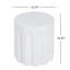 Table d'appoint blanche en béton cylindrique