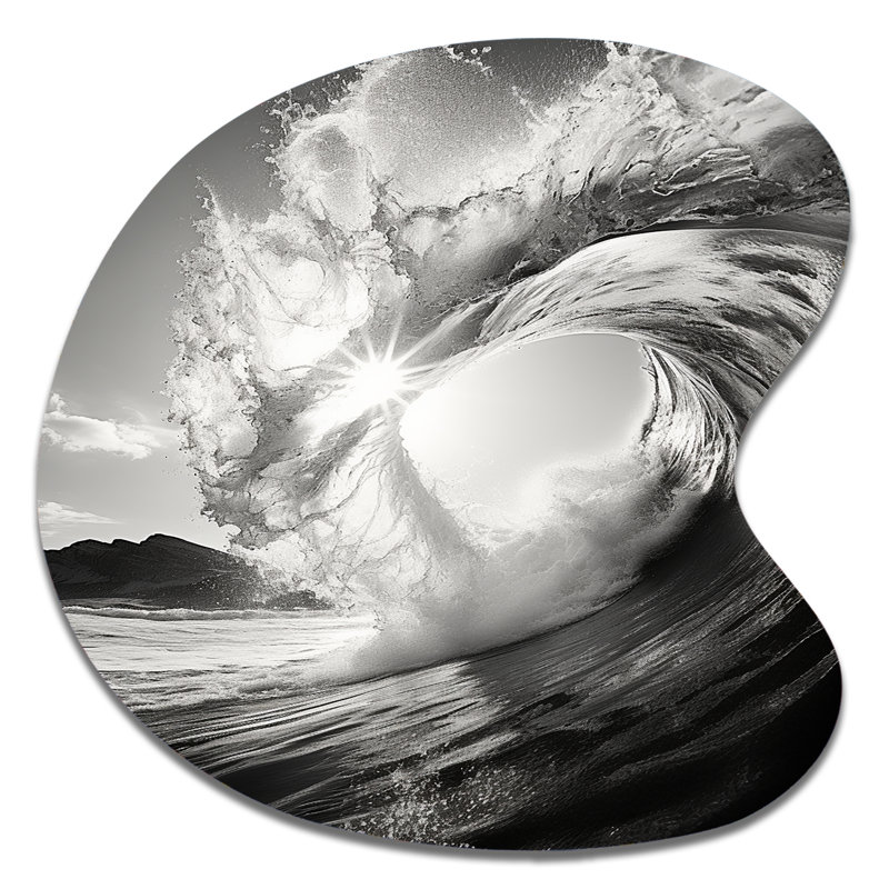 Pollitt - art mural asymétrique en métal Coastal Beach, H 27 po x l 27 po x P 1 po