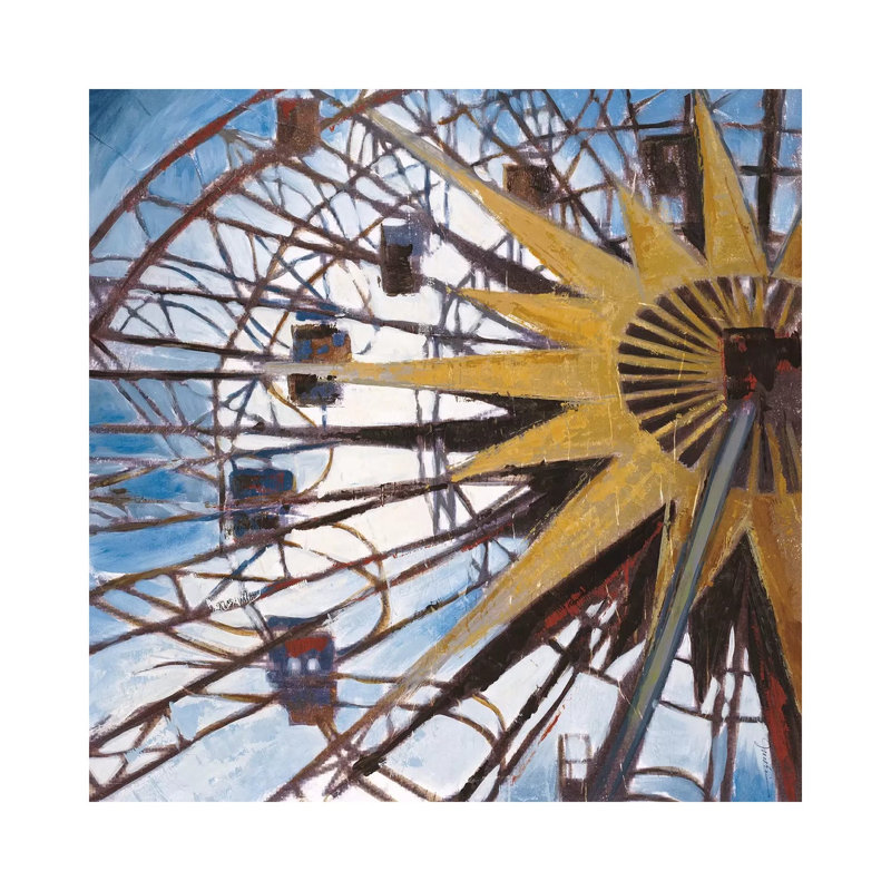 Ferris Wheel 1 Piece Wrapped Canvas Painting, 30.48 cm H x 30.48 cm W