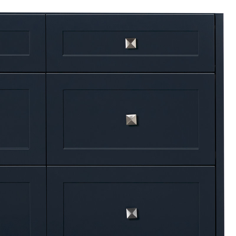ARIEL Monroe 54 Single Sink Bathroom Vanity with Carrara Quartz Top, Midnight Blue, 66" - 67", Pure White Quartz