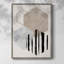 Impression hexagonale I, reproduction encadrée - bois massif-741104785
