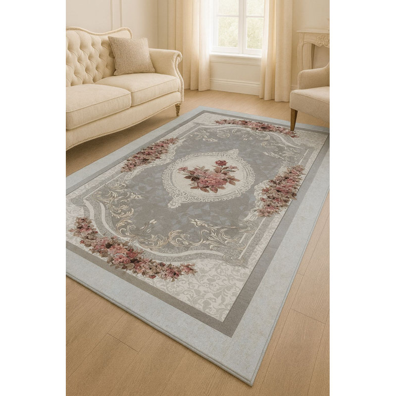 Tapis tissé de qualité supérieure, 100% polyester, 4 pi x 6 pi, 740 g / m² | Revers en feutre antidérapant, lavable à la machine à 86 ° F, hauteur de poils courts: 0,2 po | Impression numérique, facile à nettoyer et à entretenir, idéale pour le salon et le bureau