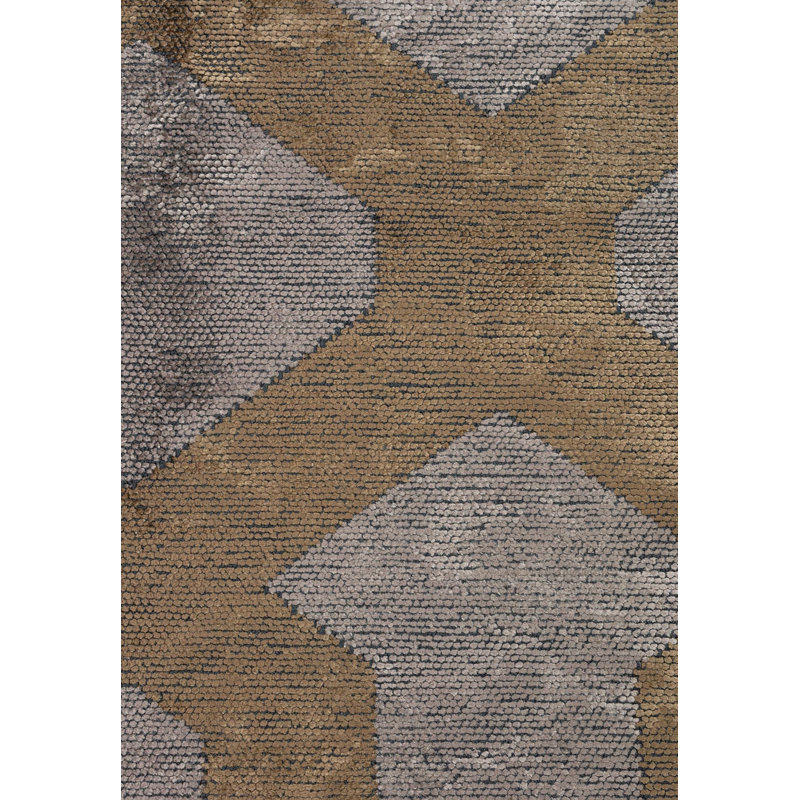 Transition Trellis Gray Brown Area Rug, Rectangle 9' x 12'