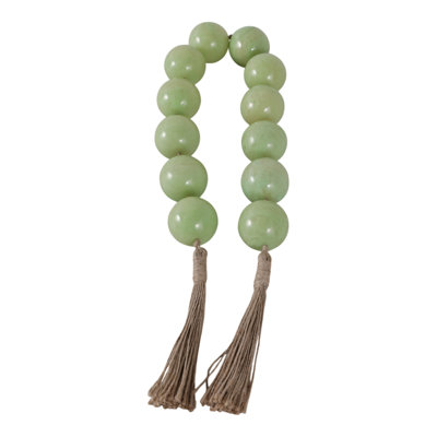 Sagebrook Home 40" Swirled 2" Resin Beaded Garland, Green