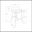 Tabouret de bar contemporain et moderne, ensemble de 2, hauteur comptoir, cuisine, métal chromé, aspect cuir blanc