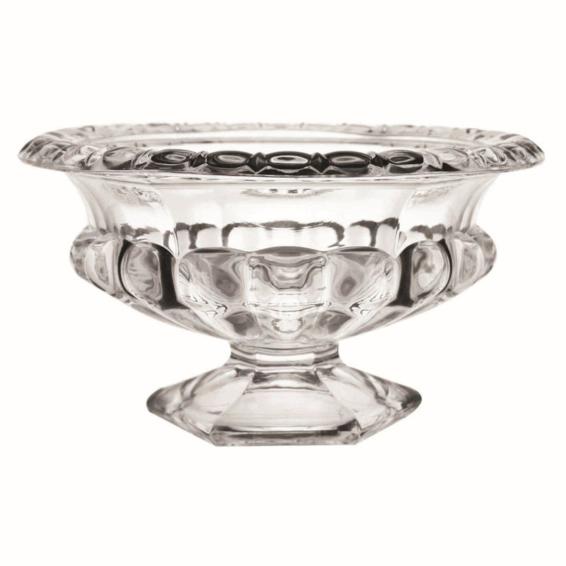 Bol décoratif en verre transparent Bellona, H 5,75 po x l 5,75 po x P 5,75 po