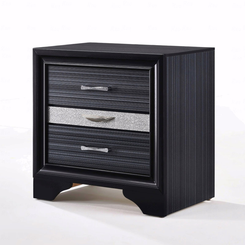 Table de chevet noire