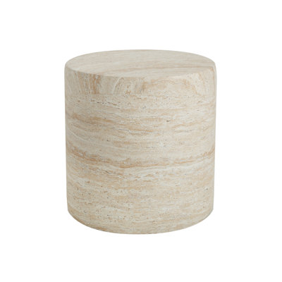 Table d'appoint d'extérieur en béton léger Belsy - Conception cylindrique lisse