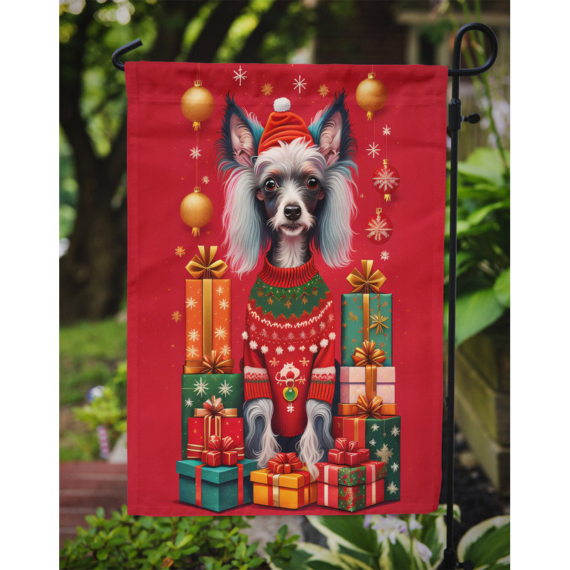 Double Sided 15.5'' H x 11.25'' W Polyester Christmas Garden Flag