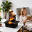 Trois bols avec boule rotative faisant couler une fontaine de table Home Decor