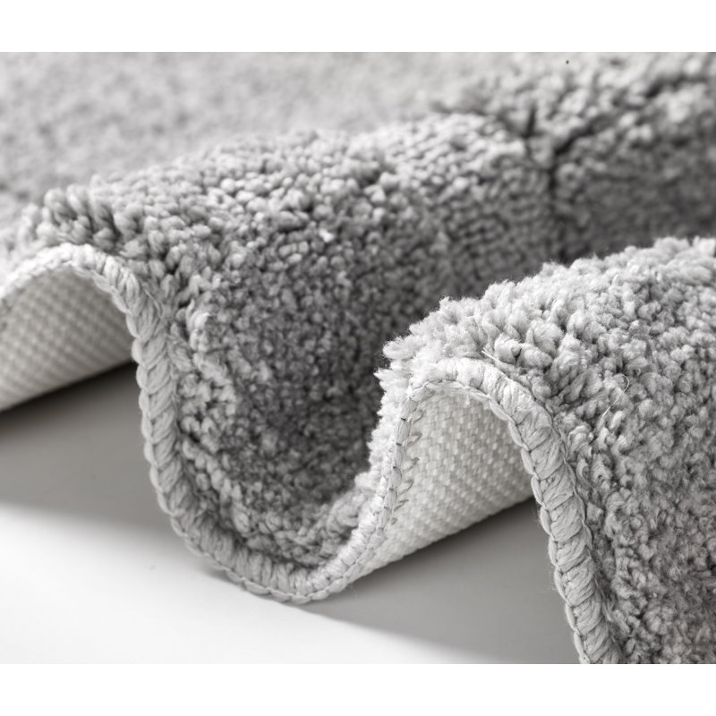 Eunji Non-Slip Bath Rug, Grey