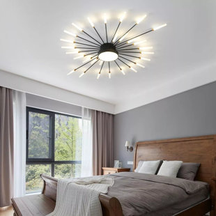 29-Light Ceiling Light,Modern LED Heads Flower Shape Ceiling Lights,Living Room Flush Mount Lighting