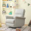 Fauteuil inclinable à bascule manuel avec revêtement en cuir PU et larges accoudoirs