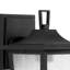 Applique murale d'extérieur noir texturé 1 lumière Tyngsborough 11,3 pouces avec verre bullé transparent-753007520-753007516