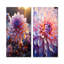 Violet Dahlia Bloom On Sunrise - Ensemble de 3 décorations murales en métal Dahlia-1059620307