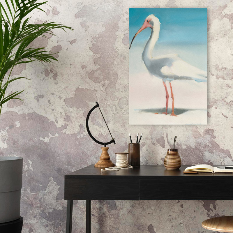 Boca ibis - animaux côtiers, art d'oiseaux, H 24 po x l 16 po