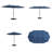 15FT Rectangular Patio Umbrella With Misting System-1284150872
