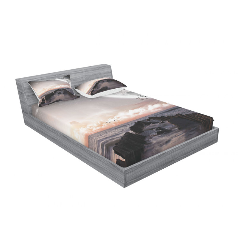 Microfiber Sheet Set, Queen Sheet Set with 2 Pillowcases