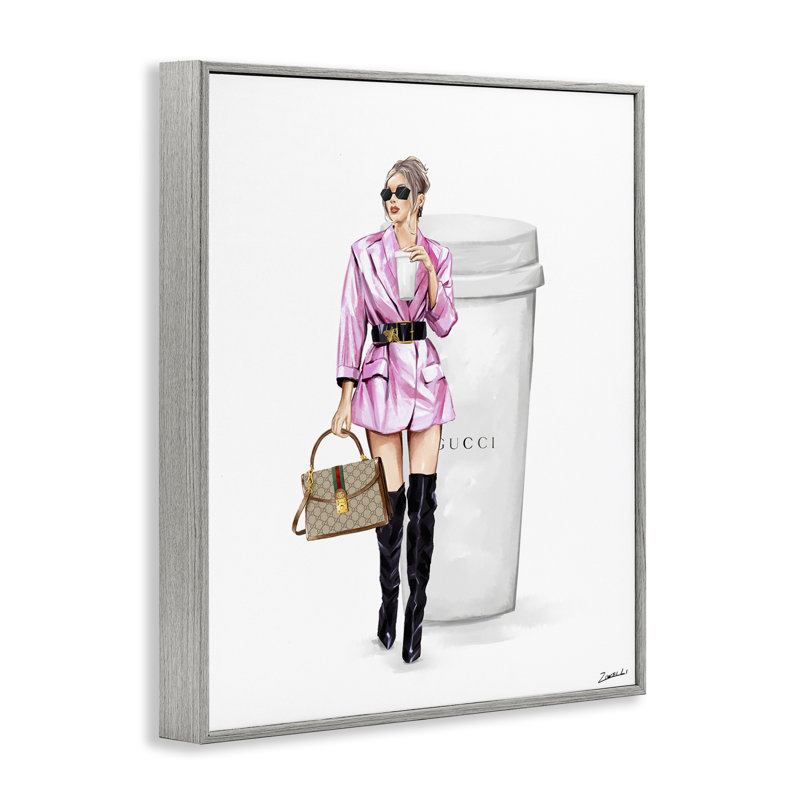 «Glam Woman with Coffee», estampe numérique par Ziwei Li, Estampe numérique Farmhouse, H 20 po x l 16 po