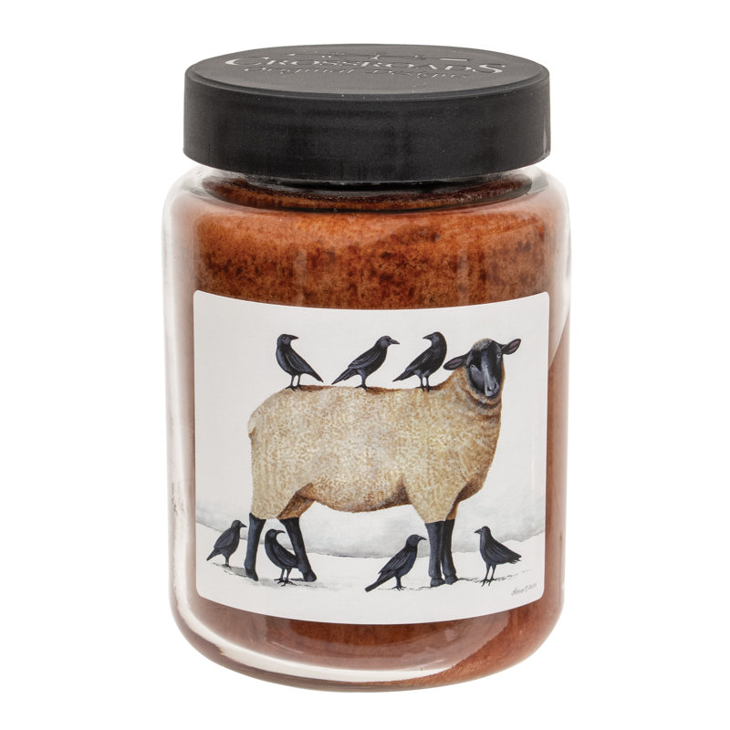 Bougie en forme de sirop d'érable au beurre en forme de mouton et de corbeaux - 26 oz.