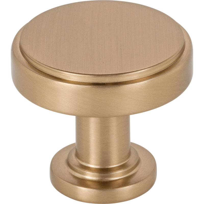 1 1/4" Satin Bronze Square Cabinet Knob with Mounting Hardware