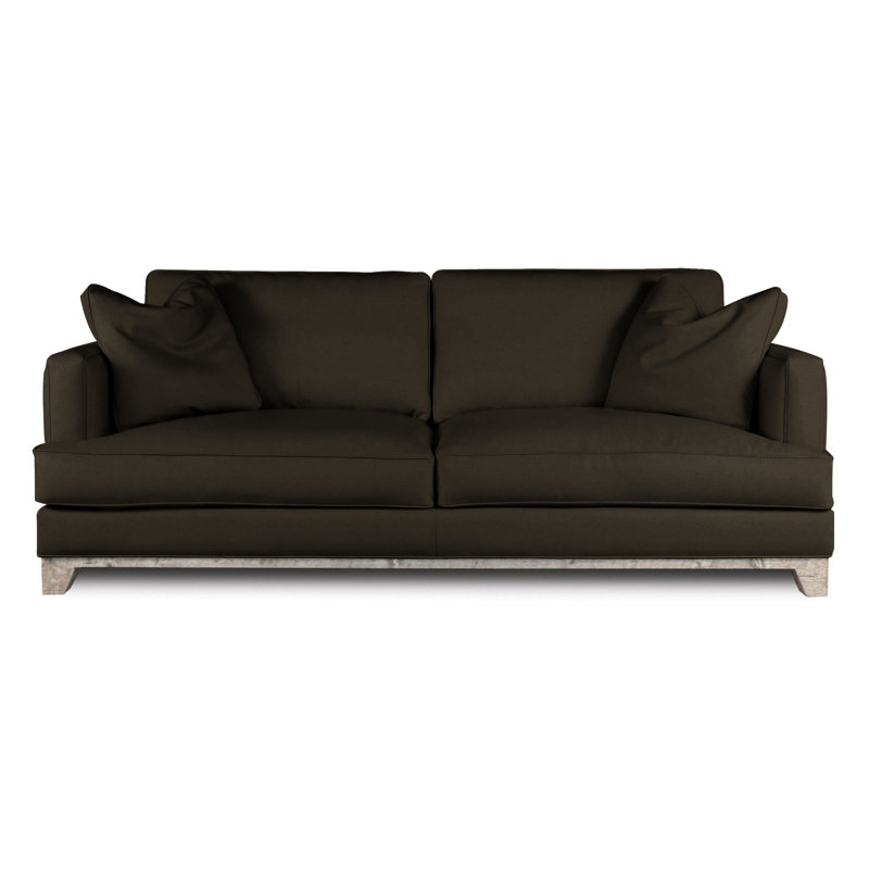 Lucia Leather Sofa, Desert (Longhorn), Espresso