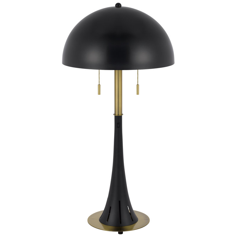 Lampe de table Orbit Noir en métal, bronze foncé, 71 cm de hauteur, avec veilleuse DEL