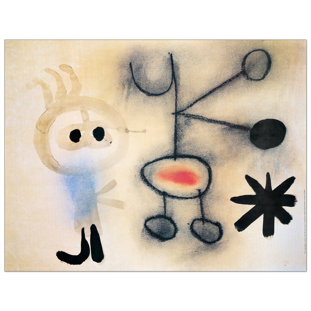 Wandbild „Senza Titolo" von Joan Miro, Kunstdruck