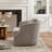 31" Wide Linen Fabric Upholstered Swivel Barrel Chair-2010247368