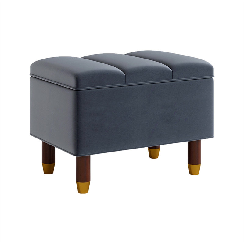 Repose-pieds en tissu avec rangement et repose-pieds
