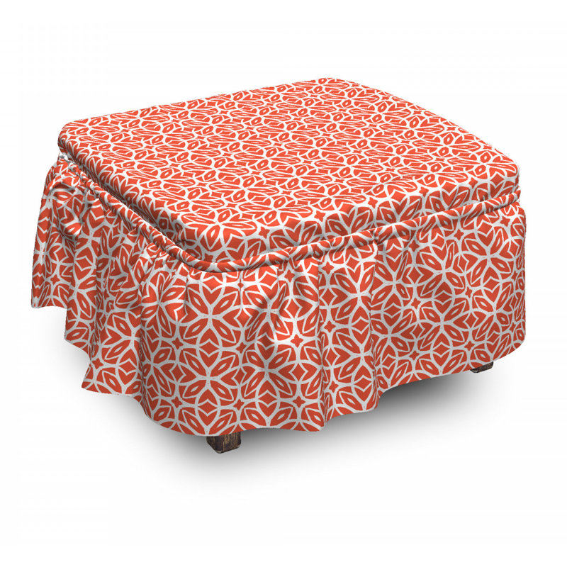 Housse pour repose-pieds floral lacy