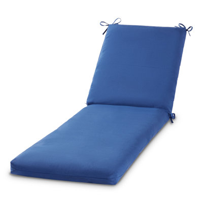 2 Pcs Set Indoor/outdoor Chaise Lounge Chair Cushion Outdoor Furniture Cushion With Ties, Patio Seat Cushion For Lawn,pool