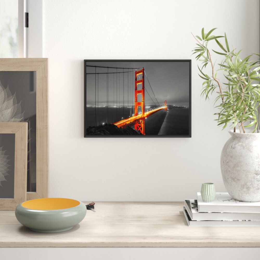 Gerahmtes Wandbild majestätische Golden Gate Bridge