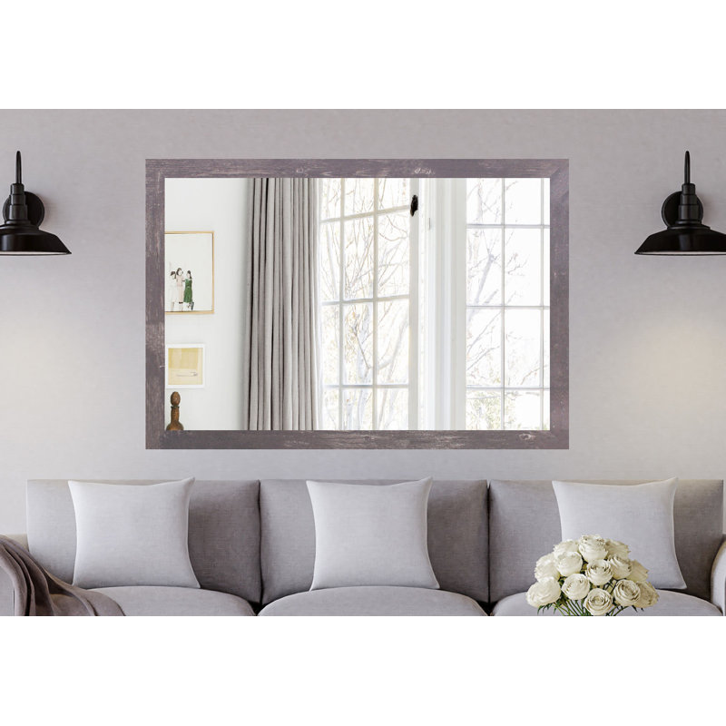Hensel Solid Wood Flat Mirror, 33" H x 27" W