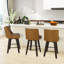Tabourets de bar et de comptoir Loriell avec structure en bois massif-1010717036-1010717034-1010647124