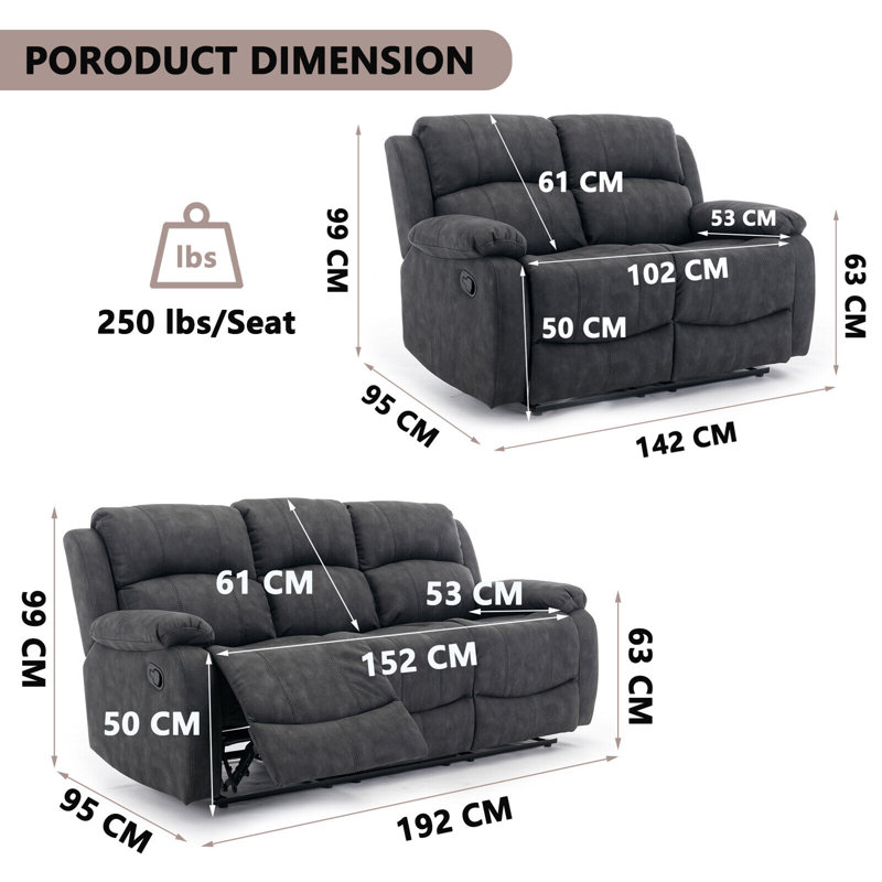 Mehreen 2 - Piece Living Room Set