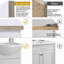 Mini armoire de salle de bain 18 po avec lavabo en céramique