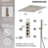 Thermostatic Rainfall  Shower System, 20" Ceiling Mount LED Shower Head with Handheld Shower, Body Jet-91163861