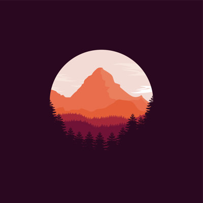 " Vector Pine Forests Vintage Badge Style "