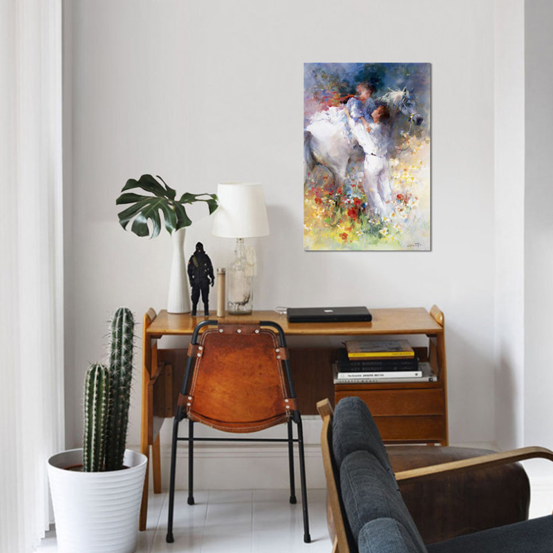 «Embraceable You», reproduction sur toile, H 40 po x l 26 po x P 1,5 po, Pas de tapis, Toile tendue