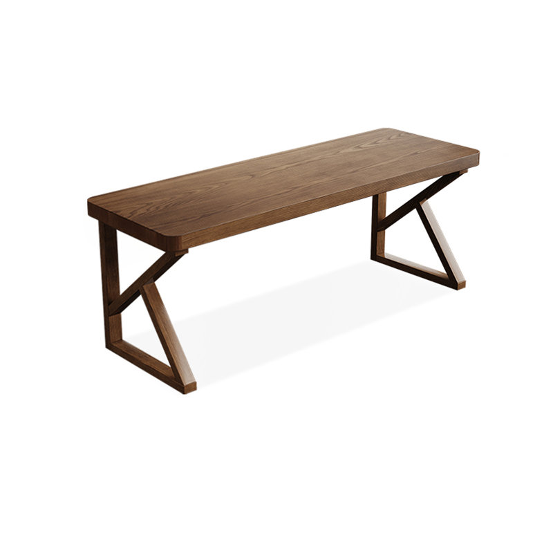 Bureau rectangulaire en bois massif brun clair, H 29,53 po x l 55,12 po x P 23,62 po