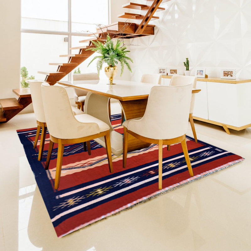 Burrows Geometric Hand Woven 75cm X 125cm Area Rug