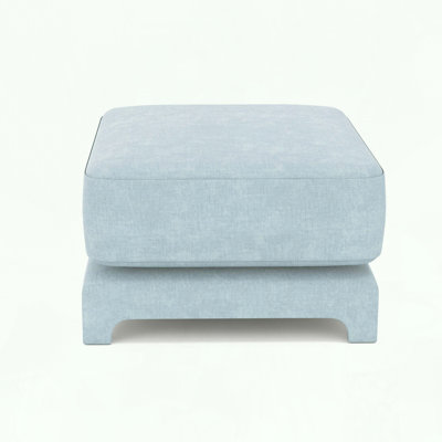 Canapé modulaire avec repose-pieds et tissu chenille