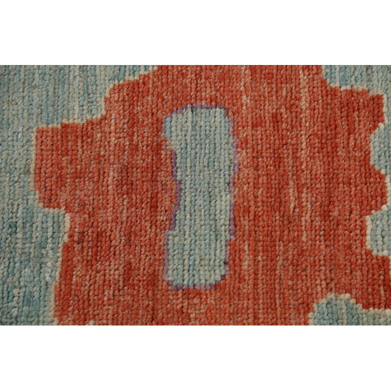 Light Blue Oushak Vegetable Dye Turkish Large Rug 14