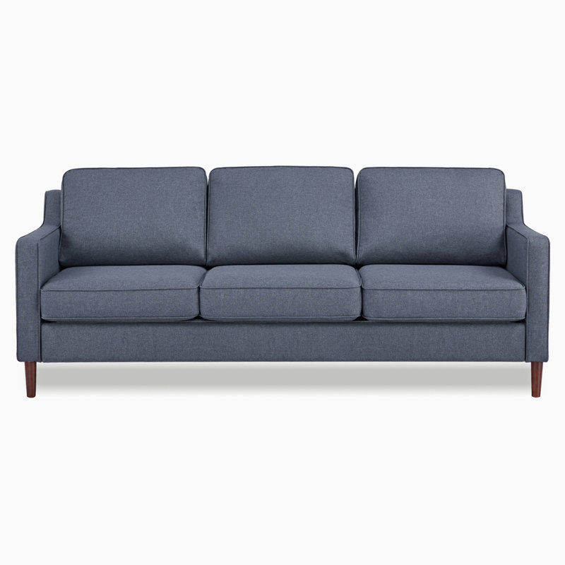 Canapé à accoudoirs carrés de 81 po keven Conforme CAL117, Polyester gris